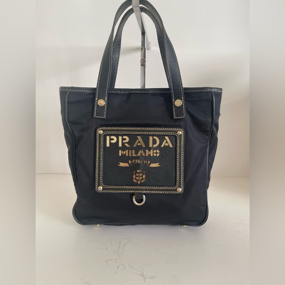 PRADA logo Vertical Tote Bag - Picture 1 of 16